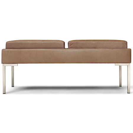 Contemporary Upholstered Flip Tray Top Cocktail Museum Bench